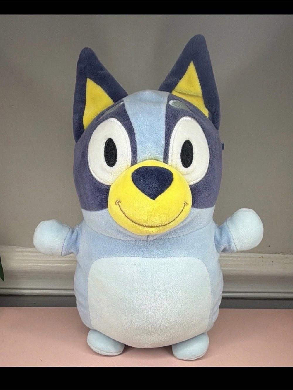Cute Blue Puppy Plush Toy - Light Blue and Yellow